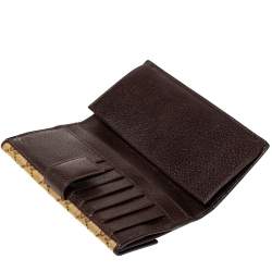 Gucci Beige/Brown GG Canvas and Leather Continental Wallet