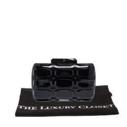 Pre Owned Gucci Black Plexiglass Aristographic Evening Clutch