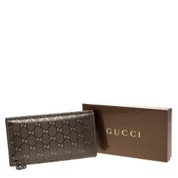 Gucci Pale Green Imprime Canvas Interlocking G Continental Wallet
