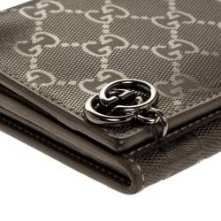 Gucci Pale Green Imprime Canvas Interlocking G Continental Wallet