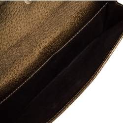 Pre Owned محفظة غوتشي "برينسي كونتيننتال جلد و كانفاس جي جي بيج و ذهبي 