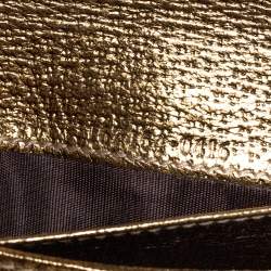 Pre Owned محفظة غوتشي "برينسي كونتيننتال جلد و كانفاس جي جي بيج و ذهبي 