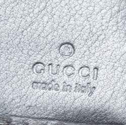 Gucci Silver Guccissima Leather Interlocking G Continental Wallet