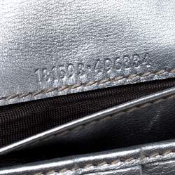 Gucci Silver Guccissima Leather Interlocking G Continental Wallet