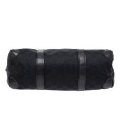 Pre Owned Gucci Black GG Canvas and Leather Small Joy Boston Bag