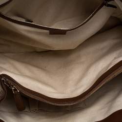 مملوكة مسبقًا Gucci Beige/Tan GG Canvas and Leather Bella Tote