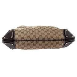 مملوكة مسبقًا حقيبة غوتشي صغيرة إندي جلد وكانفاس جي جي بيج /بني