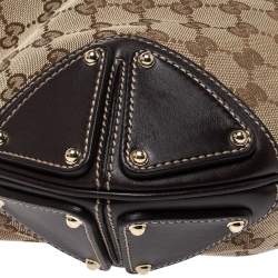 مملوكة مسبقًا حقيبة غوتشي صغيرة إندي جلد وكانفاس جي جي بيج /بني