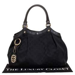 Pre Owned حقيبة يد غوتشي سوكي كانفاس GG برونزي متوسطة