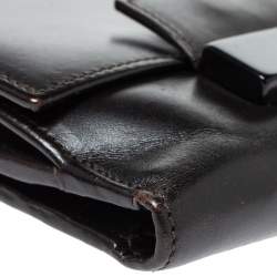 Gucci Dark Brown Leather Compact Wallet