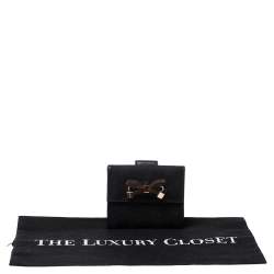 Gucci Black GG Canvas and Leather Princy Compact Wallet