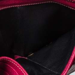 Gucci Black/Pink Coated Canvas Logo Trifold Compact Wallet 