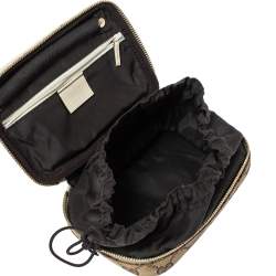 Pre Owned Gucci Beige GG Canvas and Leather Pouch