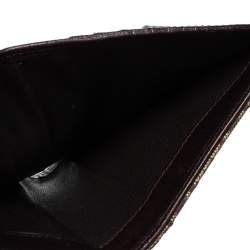 Gucci Beige/Brown GG Canvas Web Horsebit Compact Wallet
