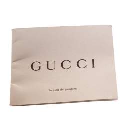 Pre Owned Gucci Ivory Grained Leather Medium Bamboo Shopper Tote