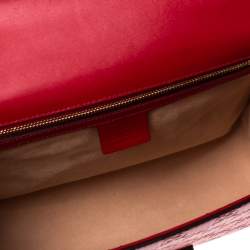 مملوكة مسبقًا حقيبة كتف غوتشي متوسطة بقفل جلد غوتشيسيما أسود