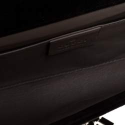 Pre Owned Gucci Black Crystal Embellished Suede Interlocking G Broadway Clutch