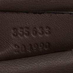 Pre Owned Gucci Black Crystal Embellished Suede Interlocking G Broadway Clutch