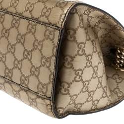 Pre Owned حقيبة كتف غوتشي ايميلي كبيرة سلسلة جلد غوتشيسيما ذهبية