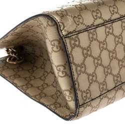 Pre Owned حقيبة كتف غوتشي ايميلي كبيرة سلسلة جلد غوتشيسيما ذهبية