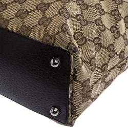 مملوكة مسبقًا Gucci Brown/Beige GG Canvas and Leather Eclipse Tote