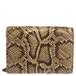 Gucci Cream Python GG Marmont Wallet on Chain