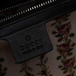 Pre Owned Gucci Black Leather Medium Thiara Bamboo Top Handle Bag
