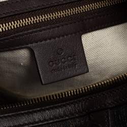 مملوكة مسبقًا Gucci Dark Brown GG Supreme Canvas and Leather Medium Joy Boston Bag