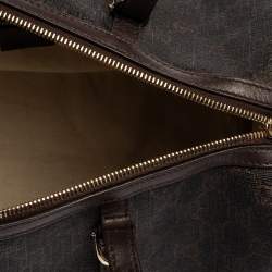 مملوكة مسبقًا Gucci Dark Brown GG Supreme Canvas and Leather Medium Joy Boston Bag