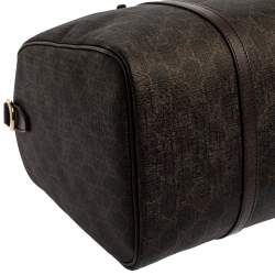 مملوكة مسبقًا Gucci Dark Brown GG Supreme Canvas and Leather Medium Joy Boston Bag