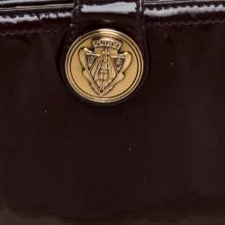 Gucci Maroon Patent Leather Hysteria French Wallet