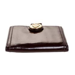Gucci Maroon Patent Leather Hysteria French Wallet