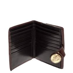 Gucci Maroon Patent Leather Hysteria French Wallet