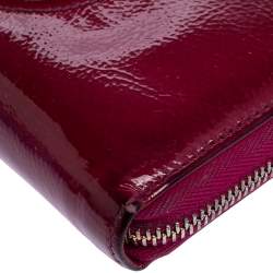 Gucci Fuchsia Patent Leather Soho Zip Around Wallet