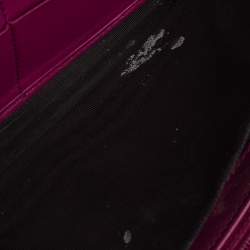 Gucci Fuchsia Patent Leather Soho Zip Around Wallet