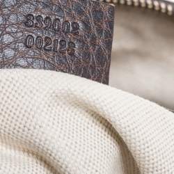 Pre Owned حقيبة غوتشي "ليدباك كرافتي" كانفاس جي جي و جلد بيج و بني 