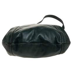 Pre Owned حقيبة هوبو غوتشي كرست بول جلد خضراء