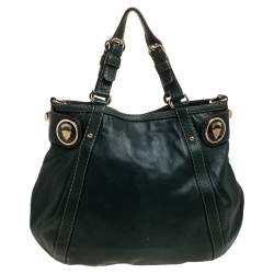 Pre Owned حقيبة هوبو غوتشي كرست بول جلد خضراء