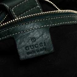 Pre Owned حقيبة هوبو غوتشي كرست بول جلد خضراء