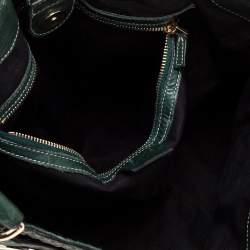 Pre Owned حقيبة هوبو غوتشي كرست بول جلد خضراء