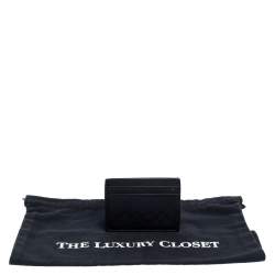 Gucci Black Guccissima Leather Card Holder