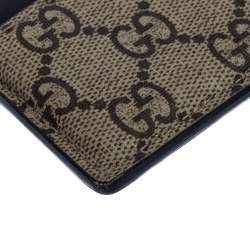 Gucci Beige/Black GG Supreme Canvas Tiger Card Holder
