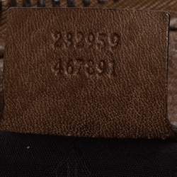 Pre Owned Gucci Brown Leather Medium Bamboo Bar Satchel