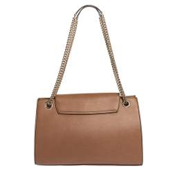 Pre Owned Gucci Beige Leather Large Emily Chain Shoulder Bag