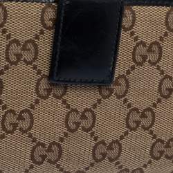 Gucci Beige/Brown GG Canvas and Leather Continental Wallet