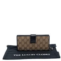 Gucci Beige/Brown GG Canvas and Leather Continental Wallet
