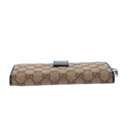 Gucci Beige/Brown GG Canvas and Leather Continental Wallet