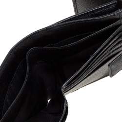 Gucci Black GG Canvas and Leather Mayfair Bow Compact Wallet 