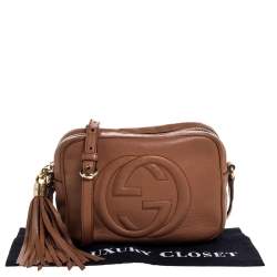 مملوكة مسبقًا Gucci Brown Leather Small Soho Disco Crossbody Bag