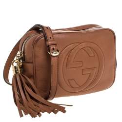 مملوكة مسبقًا Gucci Brown Leather Small Soho Disco Crossbody Bag